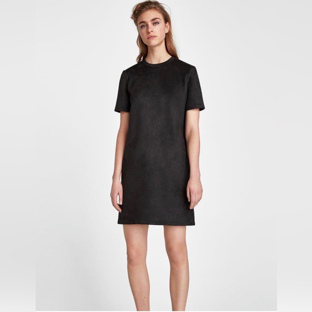 ZARA Trafaluc Faux Suede Mini Dress Size L
